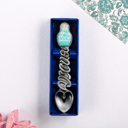 Spoon of nesting doll souvenir "Russian Beauty".-4