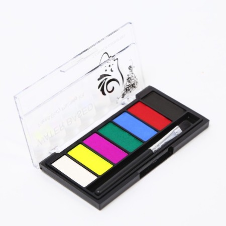 Professional aquagim, for face and body, 7 colors + brush-2