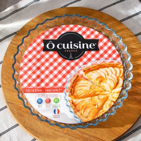 Round form for baking and baking of heat -resistant glass O Cuisine, 1.3 l, d = 27 cm-4