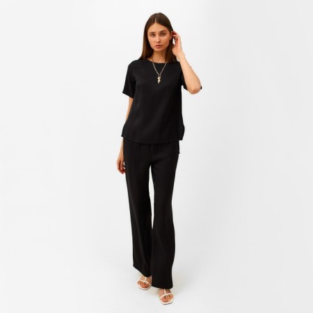 Women's costume (T -shirt, trousers) minku: enjoy color black, size 46-3