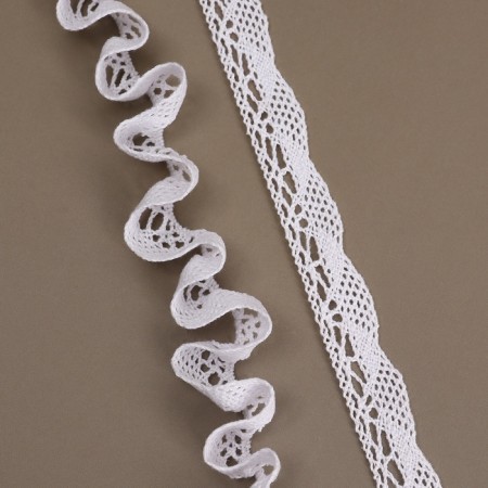 Knitted braid, elastic band, 20 mm, 9 ± 0.5 m, white color-1