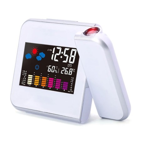Clock - Electronic desk an alarm clock with a projection on the ceiling, thermometer, calendar, USB
