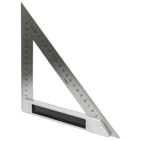 Triangular ruler Deli DL303200 104521, stainless steel, 200 mm-2