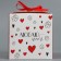 Gift folding box, packaging, “I love you”, 12 x 12 x 12 cm