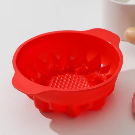 Baking uniform “Sunflower”, silicone, 15.3 × 13 cm, internal size 12 × 12 × 4.5 cm, red red color-4