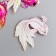 Decor for creativity plastic "Pink fish with a red-yellow tail" with gold 2.5x3 cm