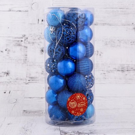 Set of balls plastic D-4 cm, 35 pcs "Eide dayshail" blue-1