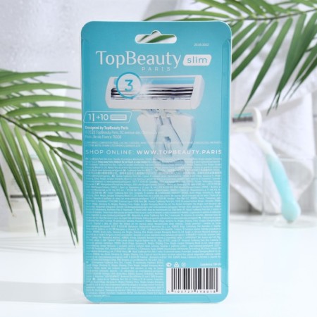 Women's razor Topbeauty Paris Slim 1 razor + 10 replaceable cassettes-1