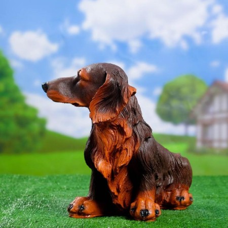 Garden figure "Long -haired" Current "brown, 35x32x22cm-1