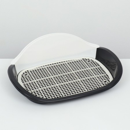 Dog toilet, 57 x 42 x 16 cm, white/black-2