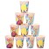A glass of paper "Happy Birthday!", 250 ml, cold heart