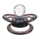 Nipple- Orthodotheral dummy with a cap, +12 months, black transparent