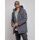 Lenced male winter park, size 58, dark gray color