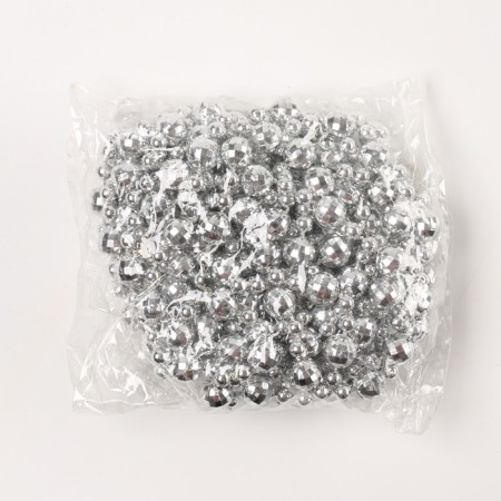 Beads for the Christmas tree New Year, for the New Year, 3 m., Silver color-3