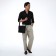 Male Business Bag, Textura, 3 external pockets, black color