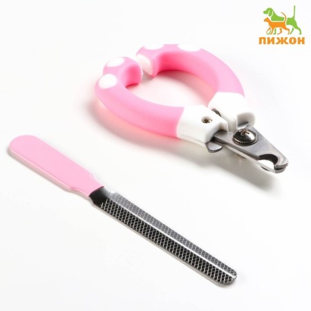 Clogging Set "Harmony": Claws (hole 8 mm) and a fever for claws, pink