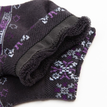 Women's socks shortened terry "snowflakes" dark gray color, size 23-25-3