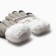 Female gloves at the lawsuit Minaku 22 cm gray