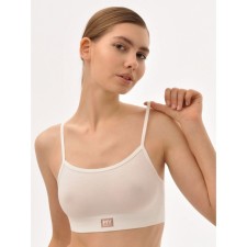 Female top on thin adjustable straps Mirey, size 44, milk color