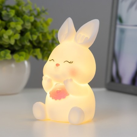 Nightmare "Cute Bunny" LED 2W from 3xlr44 batteries is white-pink 6.5x7x12 cm Risalux-1