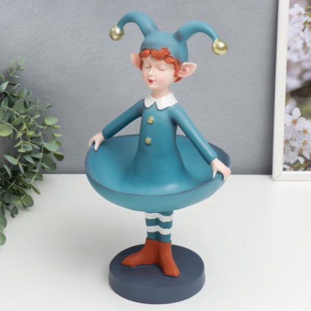 Souvenir Polystone stand "Baby in a costume costume" Blue 32x18.5x18.5 cm-3