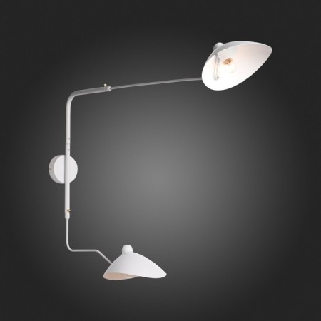 Wall lamp ST LUCE. SL305.501.02. SPRUZZO. 2x60 watts, e27, 18x75 cm, white color-4
