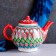 Rishtan ceramics "Patterns", 800 ml, red