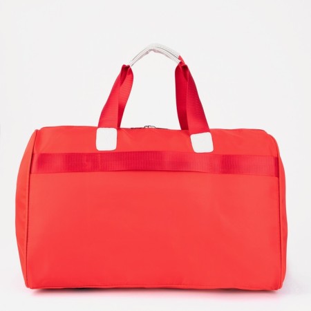 Board Road on a zipper, an outer pocket, a long belt, a suitcase holder, red color red-1