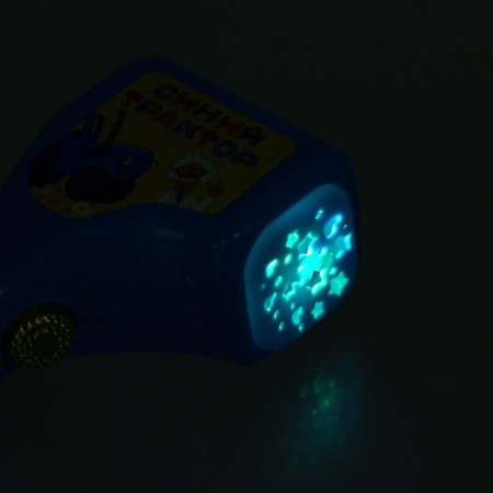 Toy "Interactive thermometer", blue tractor, projector, 35 songs, poems, sounds-5