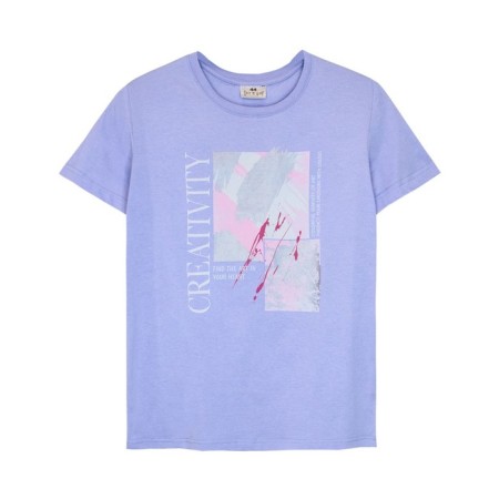 Female T -shirt, size 46, blue color-3