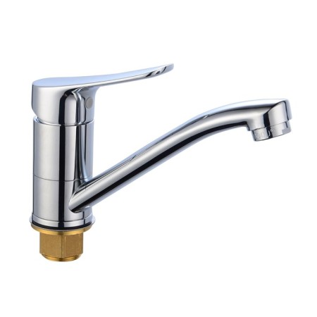 BouOU B8290-14A kitchen mixer, single-leaf, swivel spout, chrome