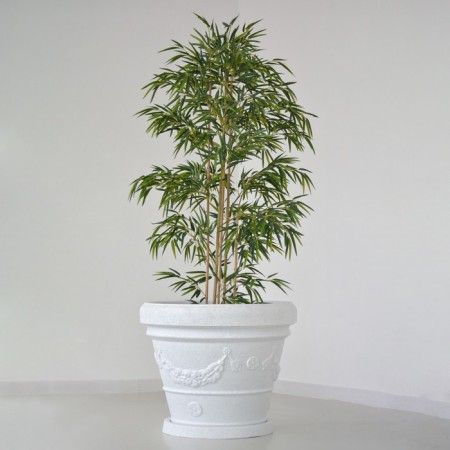 Kashpo for flowers "Viola 1" 75x60 cm, 162 l, color white granite