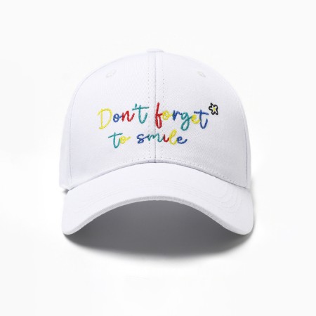Women's cap with embroidery MIST SMILE, White, p. 56-58-5