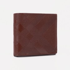 Male purse without a fastener, department for bills, for maps, color light brown