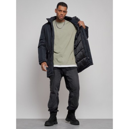 Extensive male winter park, size 50, dark blue color-11