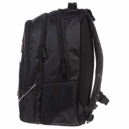 Youth backpack 42 x 30 x 20 cm, ergonomic back, Hatber Street, Don’t look Back, black NRK_90094-3