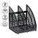 Capital, vertical, line, 2 compartments, black
