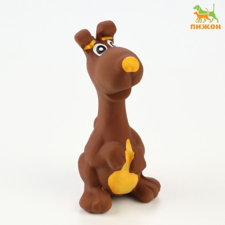 BOOSHING FREE for dogs from latex "Bobik", 11 cm, brown