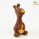 BOOSHING FREE for dogs from latex "Bobik", 11 cm, brown
