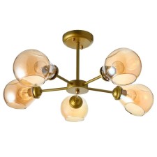 Chandelier 1090/5GD 40W E27 gold 62x62x27 cm Bayerlux