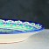 Plate of the Rishtan ceramics "Flowers", 22 cm, blue
