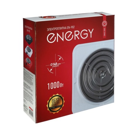 Electric tile Energy EN-902R, 1000 watts, 1 burner, red-8