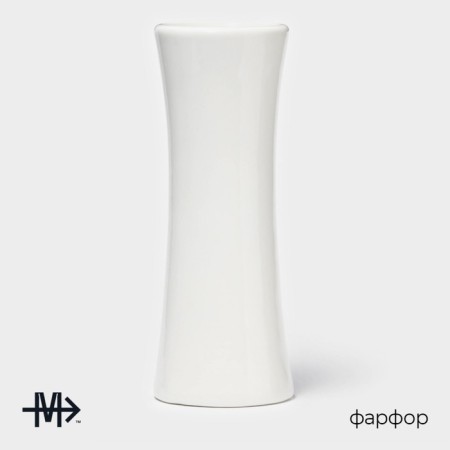 Vase for flowers porcelain Magistro "Blanche", 7.7 × 18.5 cm, white color-1