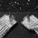 Hanging earrings with rhinestones "Waterfall" Square, white color in silver, 9.5 cm