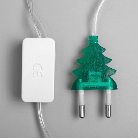 Garland “thread” 5 m with nozzles “Two bells”, IP20, transparent thread, 20 LED, glow of multi (RG/RB), blinking, 220 V-7