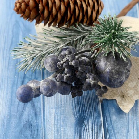 Decor "Winter charm" bump of blueberries needles, 18 cm-1