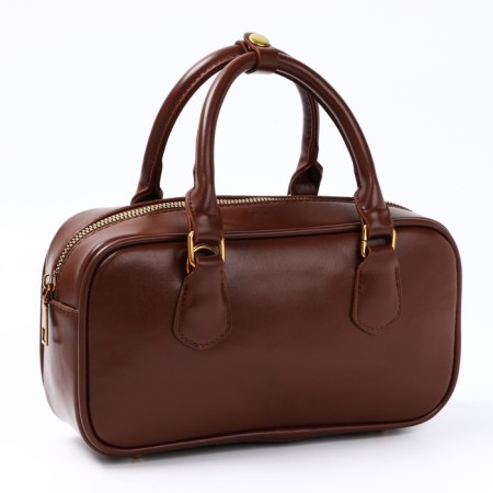 Women's bag made of artificial leather, 24*13*7 cm, brown color-2