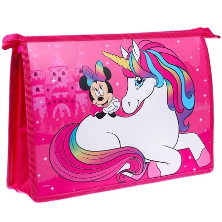 Plastic A4 folder, on lightning, Minnie Mouse and Unicorn-1