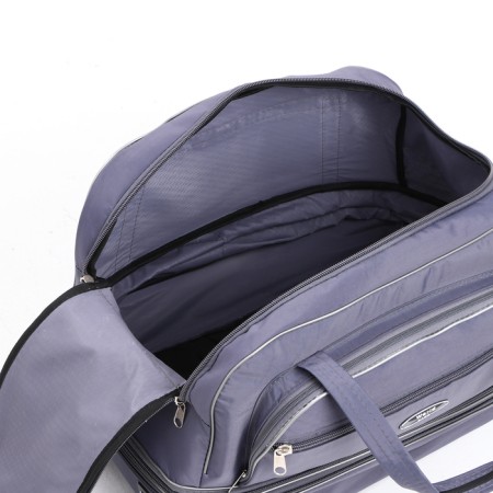 Road bag on wheels, a lightning department, with an increase, an outer pocket, the color is gray-5