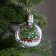Christmas ball "spruce branch", batteries, 1 LED, glow warm white